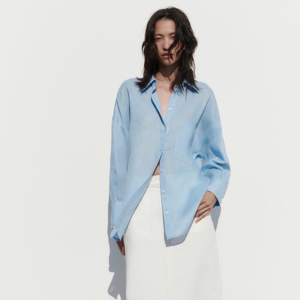 ZARA 100% LINEN SHIRT